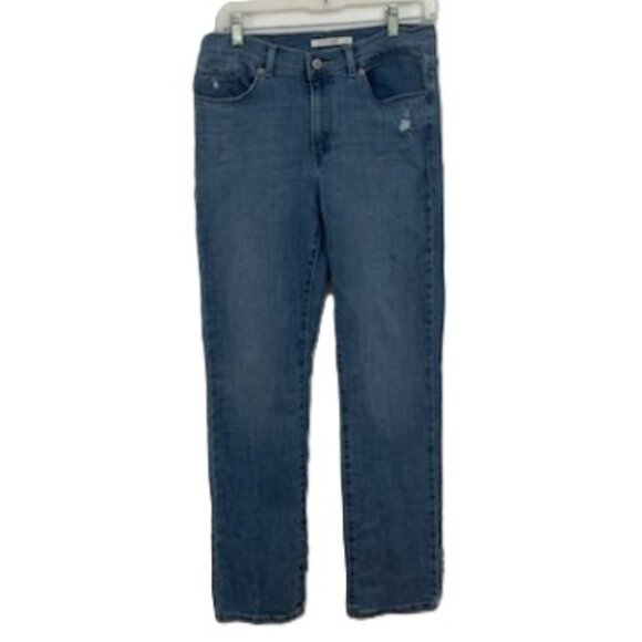Levi's Denim - Levis Blue Denim Jeans Classic Straight Women's Sz 8 Distressed